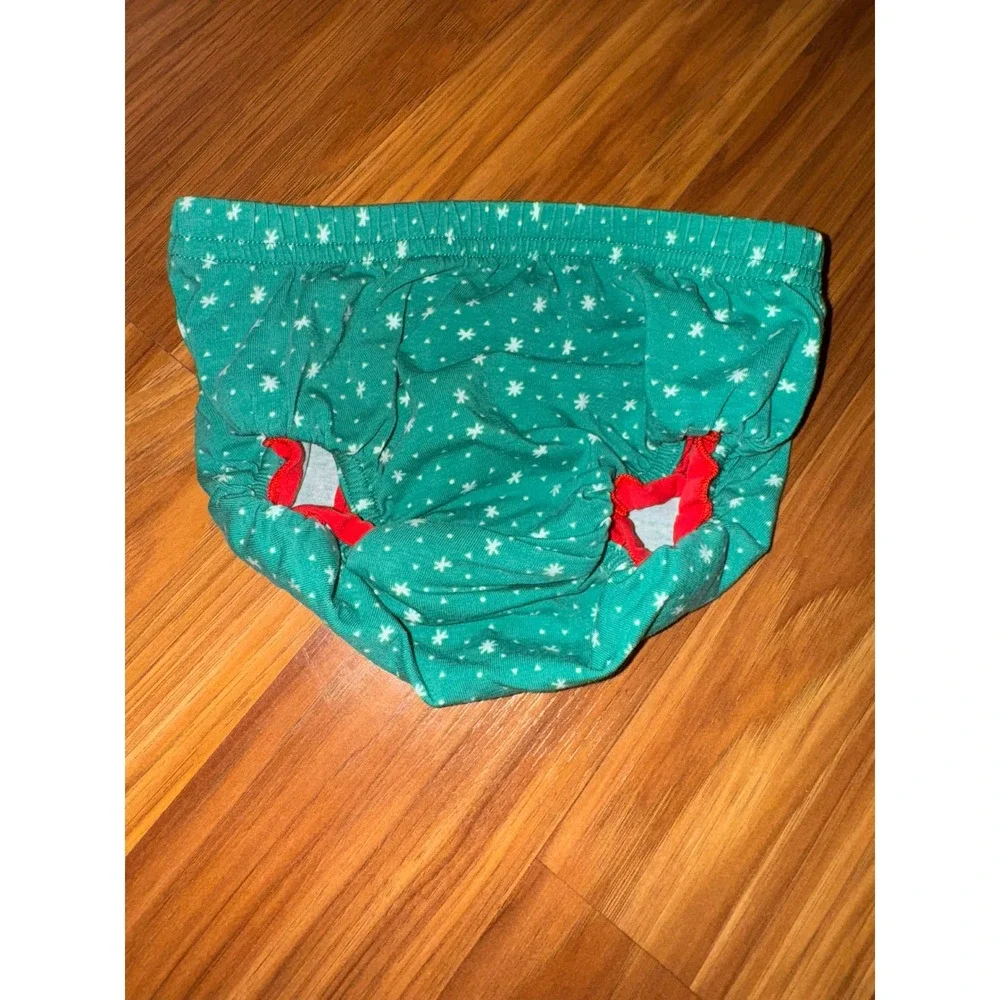 Matilda Jane Baby Girl Bloomer Diaper Cover 12-18m Green Star Christmas‎